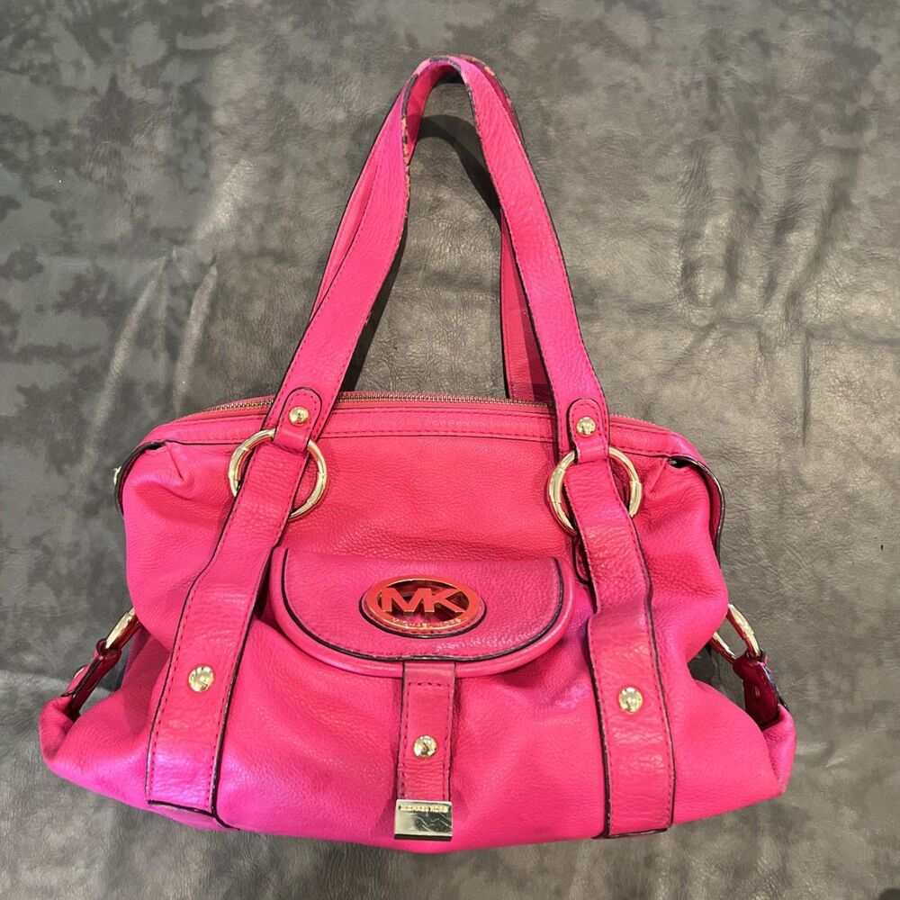 Michael Kors leather hot pink purse Y2K  Fun Summer